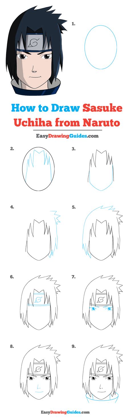 How To Draw Sasuke Uchiha From Naruto Really Easy