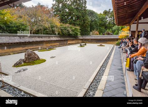 Japan Kyoto City Ryoan Ji Temple The Rock Garden Stock Photo Alamy