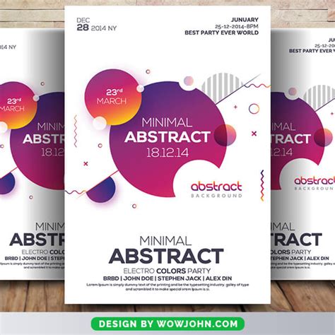 Free Minimal Abstract Flyer Psd Template Free Psd Templates Png Vectors