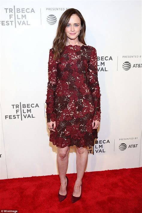 Scarlet Woman Alexis Bledel Looked Stunning In A Red And Maroon Floral