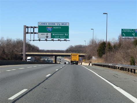 Maryland Interstate 270 Northbound Cross Country Roads
