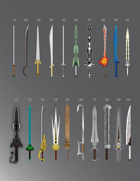 100 Swords 41 60 By Lucienvox On Deviantart Desenhos De Armas