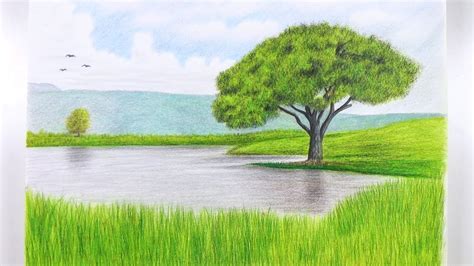 Share 143 Landscape Drawing With Pencil Colour Vn