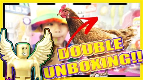 Unboxing Roblox Chicken Simulator Game Pack And The Golden Bloxy Award