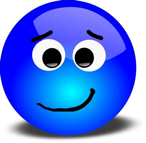 Blue Smiley Face Clip Art Drawing Free Image Download