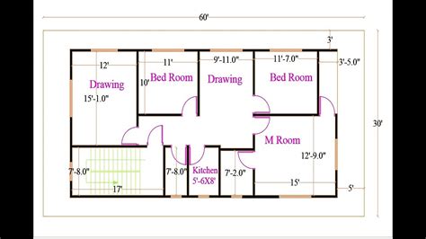 2D floor plan in AutoCAD / Floor plan complete Tutorial / Making a