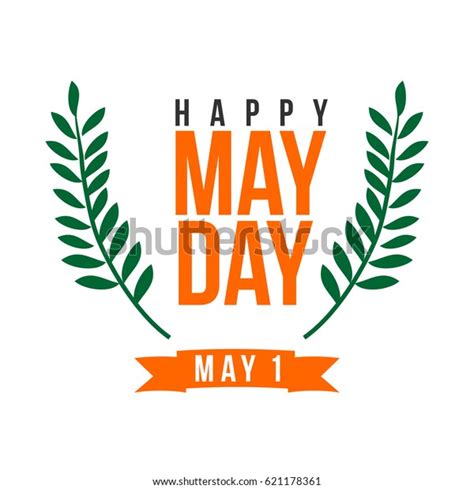 Happy May Day Logo Vector Template Stock Vector Royalty Free