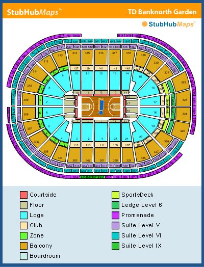 Td Garden Seating Chart Pictures Directions And History Boston