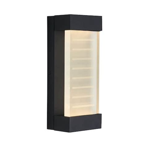 Home Decorators Collection Outdoor Wall Led Light Black The Home