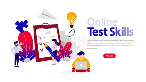 Test Skills Banner For Your Website Illustration Stock Vector
