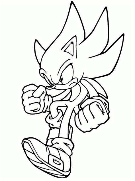 Hyper Sonic The Hedgehog Coloring Pages Coloring Pages