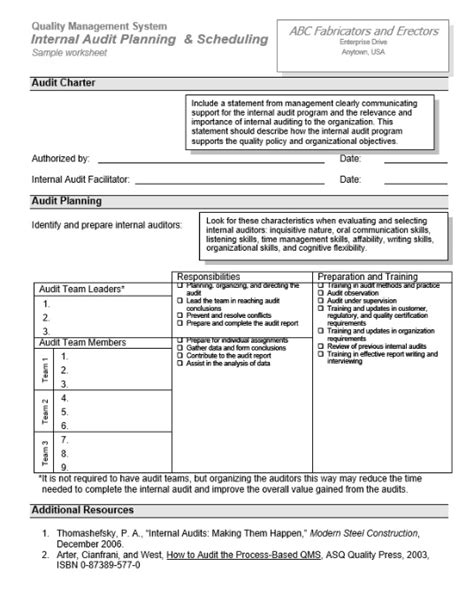 8 Free Sample Audit Schedule Templates Printable Samples