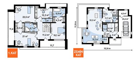 259 Metekare iki katlı Prefabrik Ev, 259m2 dubleks prefabrik