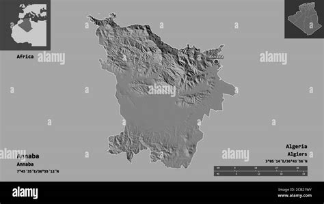 Shape Of Annaba Province Of Algeria And Its Capital Distance Scale