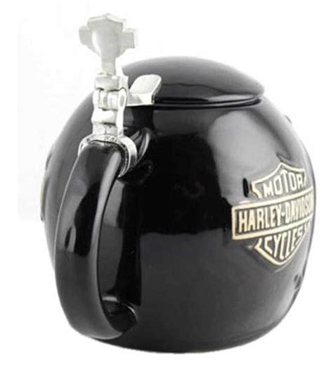Harley Davidson® Skull Rider Sculpted Ceramic Stein Black Helmet B