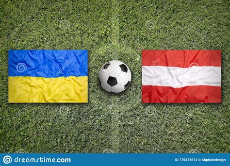 L'incontro ha luogo nell'ambito delle partite di: Ukraine Vs. Austria Flags On Soccer Field Stock Photo ...