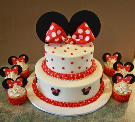 Check spelling or type a new query. Party Cakes: Minnie Mouse 2-Tier Cake and Cupcakes