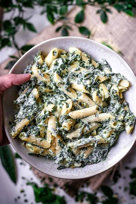 Creamy Spinach Pasta Vegan Option Gluten Free Stories