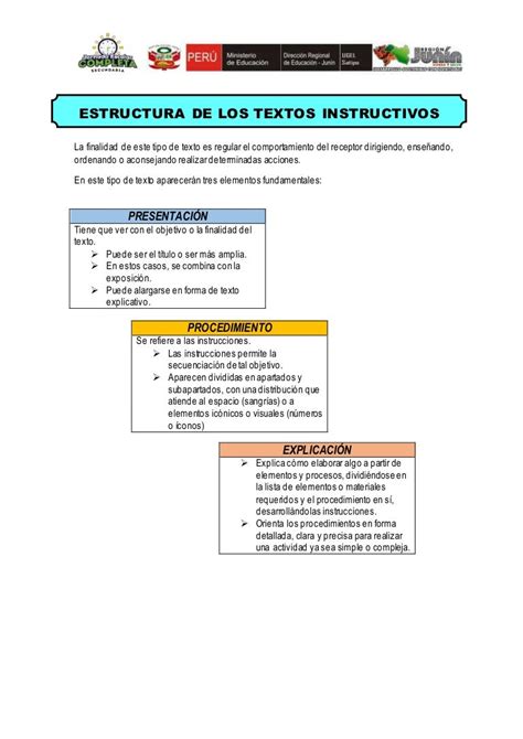 Estructura Texto Instructivo Taller 17