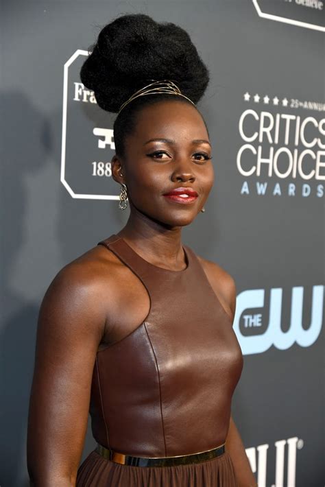 Lupita Nyongos Hair Detail At The Critics Choice Awards