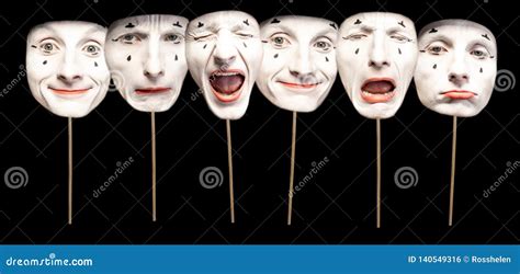 Masks With Different Emotions Stock Photo Image Of Concept