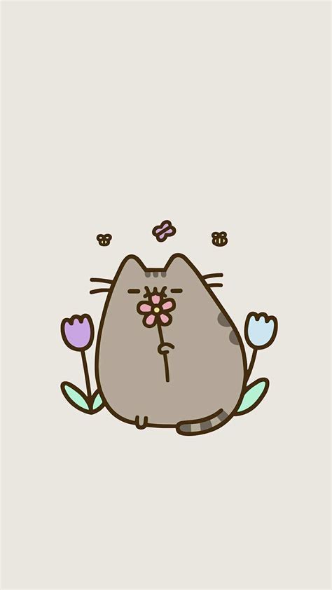 Pusheen Flowers Pusheen Cute Pusheen Cat Cute Animal Drawings