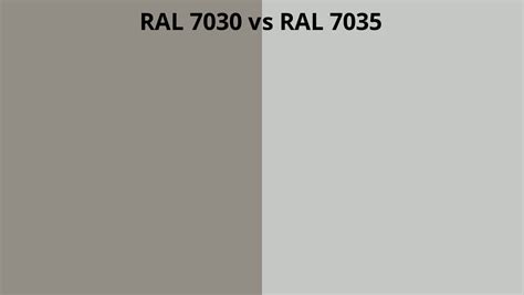 RAL 7030 Vs 7035 RAL Colour Chart UK