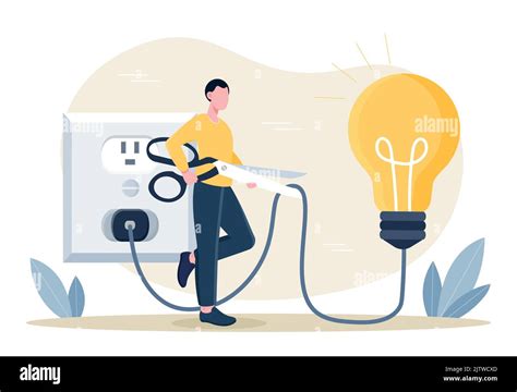 Electricity Saving Concept Stock Vector Image And Art Alamy