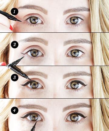 How to apply liquid eyeliner. Liquid Eyeliner Tip No. 4: Learn This Symmetry Trick, How to Apply Liquid Eyeliner Like a Pro ...