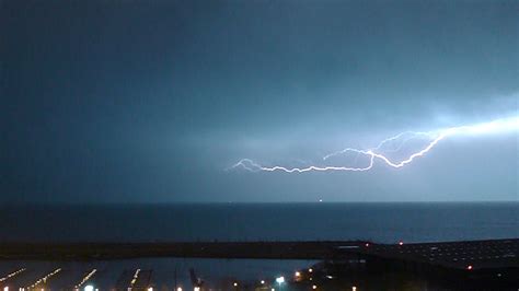 Photos From Afar Lightning Storm Over Lake Michigan