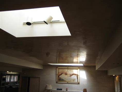 In order to hide the imperfections of construction, more layers of mud and additional sanding is required. Ceiling - Living Room - Italian Venetian Plaster - Bella F ...