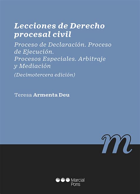 Libro Lecciones De Derecho Procesal Civil 9788413812502 Armenta