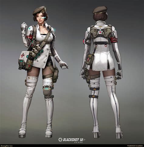 Artstation Medic In Mobile Fps Blackshot M Seunghee Lee Character Design Girl Cyberpunk