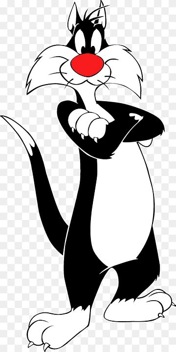 Black And White Sylvester The Cat Illustration Sylvester Tweety Granny