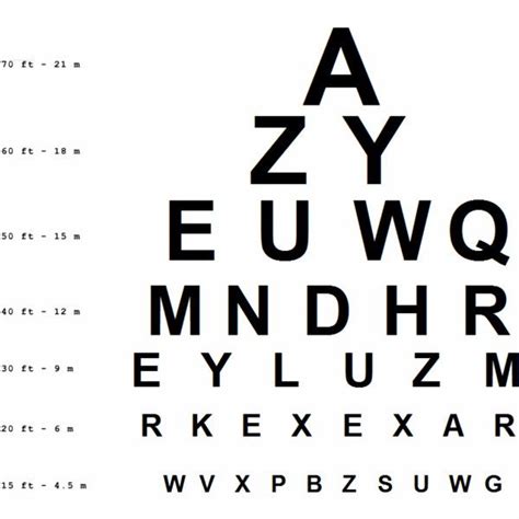 Printable Snellen Eye Chart Liked On Polyvore Featuring Text Eye