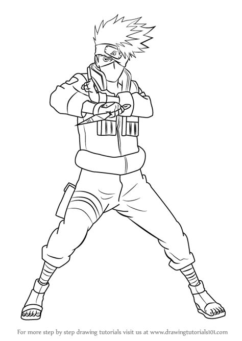 How to draw anime kaname chidori step by step. How to Draw Kakashi Hatake from Naruto - DrawingTutorials101.com | Kakashi hatake, Kakashi ...