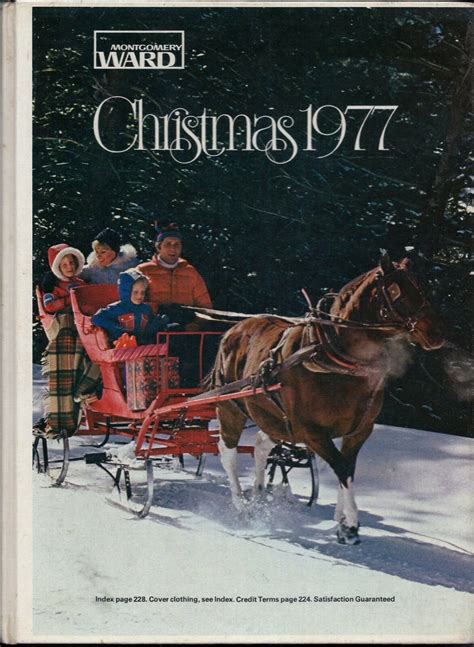 1977 Hard Cover Montgomery Ward Christmas Catalog For 77 Wards