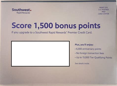 Chase Upgrade Southwest Premier Credit Card Bonus: Earn 1,500 Points With Upgrade (Targeted)