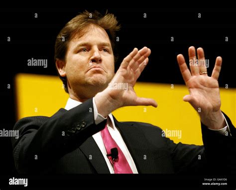 Liberal Democrat Leader Nick Clegg gives his keynote speech at his