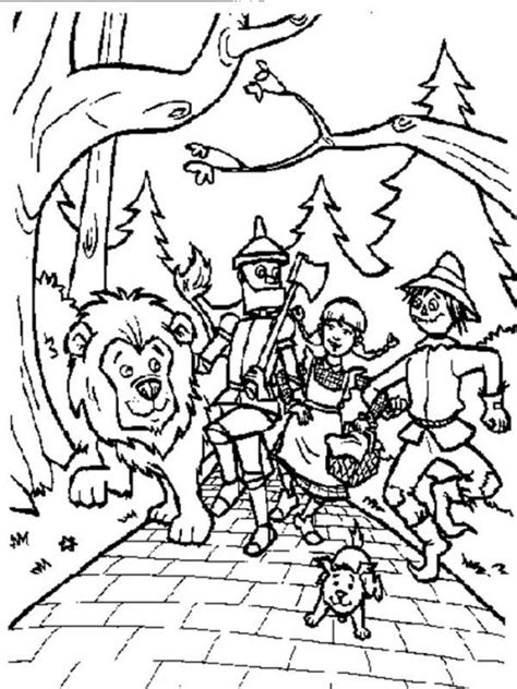 Printable Wizard Of Oz Coloring Pages Pdf Wizard