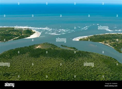 Rufiji River Estuary Aerial View Lindi Region Tanzania Stock Photo