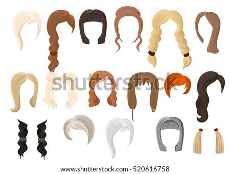 If you don't want to use many products such as gel, mousse, or spray, you may. Different Colors Shades Types Hair Set Stock Vector ...