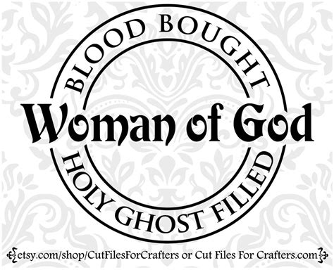 Woman Of God Svg Blood Bought Svg Holy Ghost Filled Svg Christian