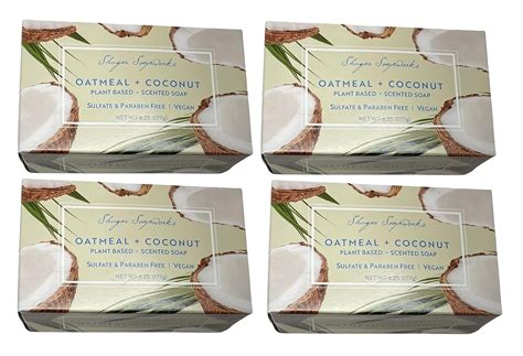 Shugar Soapworks Oatmeal And Coconut Soap Pack Of 4