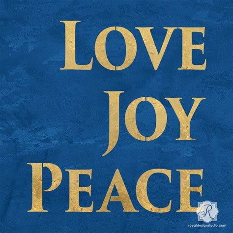 Peace Love Joy Phrases Furniture Craft Stencils Diy Christmas Decor