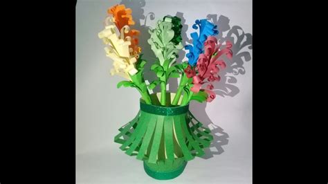 Diy Crafts How To Make Paper Flower Vase Att Home Handmade Paper Videos Youtube
