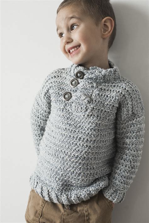 Toddler Boy Crochet Sweater Free Crochet Pattern — Megmade With Love