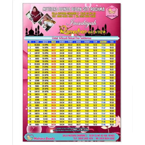 Cetak Brosur Jadwal Imsakiyah Ramadhan Murah Xpro Print