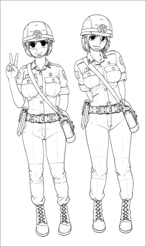 gogocherry highres female soldier monochrome sex slave soldier uniform image view