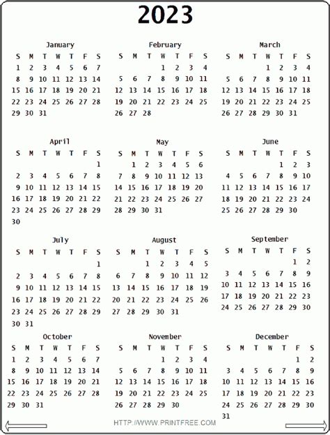 2023 Large Printable Calendar - Free Printable 2023 Calendar